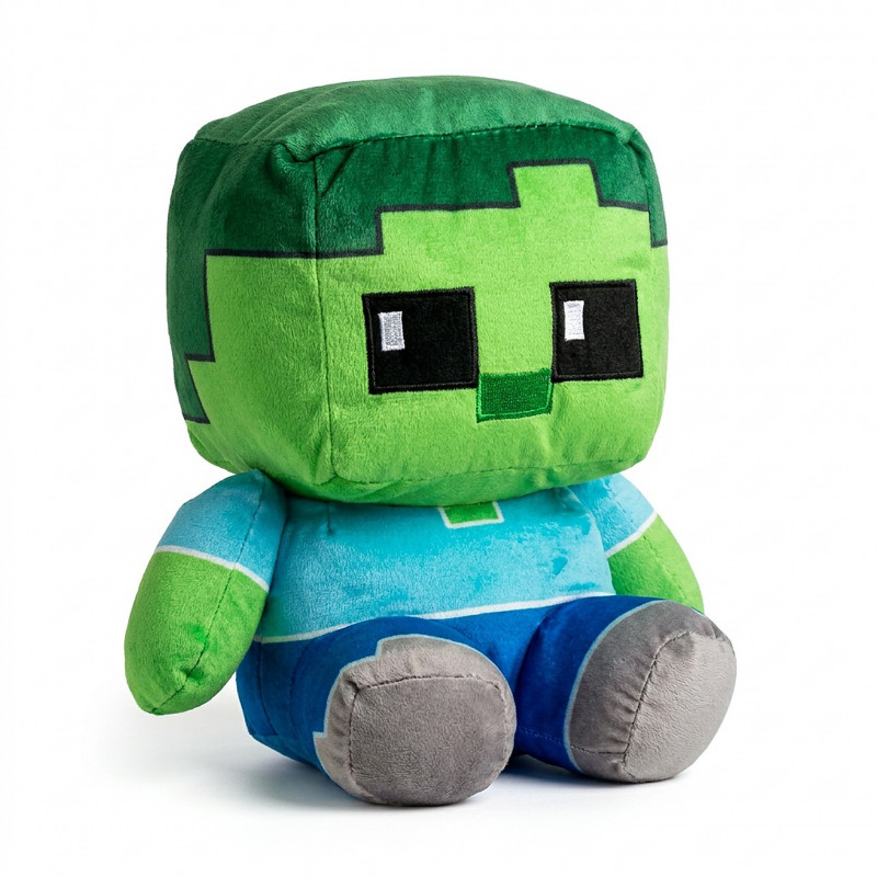 Plyšová hračka Minecraft Zombie Steve Pixel maxi 25cm