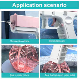 Automatická vodní pistole Spray se zásobníky růžová