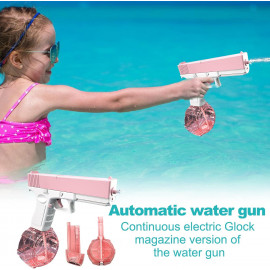 Automatická vodní pistole Spray se zásobníky růžová