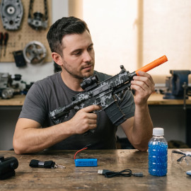 Automatická puška na gelové kuličky Stealth + 500 kuliček
