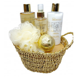 Luxusní dárkový koš pro ženy Gold relax 6v1