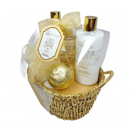 Luxusní dárkový koš pro ženy Gold relax 6v1