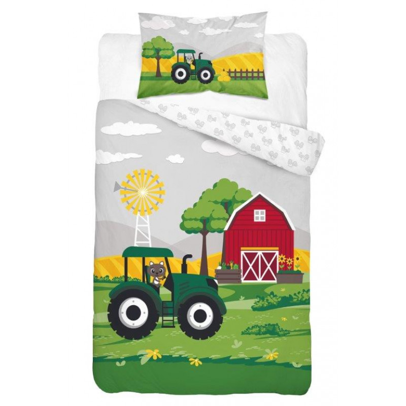 Dětské povlečení Traktor - zelený 135x100 cm Dětské povlečení Traktor - zelený 135x100 cm