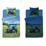 Dětské svítící povlečení Traktor 140x200 cm