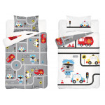 Dětské povlečení City - šedé 135x100 cm