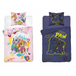 Dětské svítící povlečení Tlapková Patrola - růžová 140x200 cm