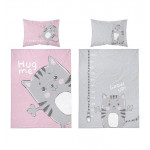 Dětské povlečení Kočička růžová 135x100 cm