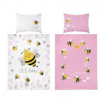 Dětské povlečení Včelky růžové 135x100 cm