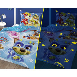 Dětské svítící povlečení Tlapková Patrola blue 140x200 cm