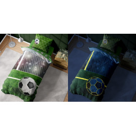 Dětské svítící povlečení Fotbal 140x200 cm