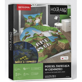 Dětské svítící povlečení Minecraft 140x200 cm
