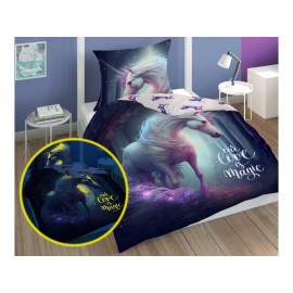 Dětské svítící povlečení Unicorn magic 140x200 cm