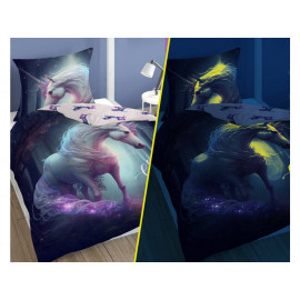 Dětské svítící povlečení Unicorn magic 140x200 cm
