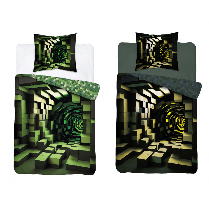 Dětské svítící povlečení Minecraft 3D 140x200 cm