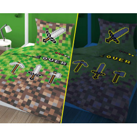 Dětské svítící povlečení Minecraft Game over 140x200 cm