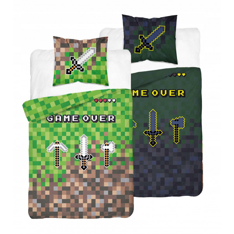 Dětské svítící povlečení Minecraft Game over 140x200 cm