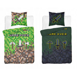 Dětské svítící povlečení Minecraft Game over 140x200 cm