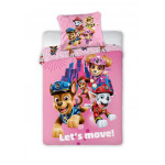 Dětské povlečení Paw Patrol the Movie - růžová 135x100 cm