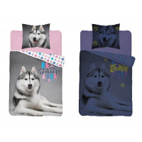 Dětské svítící povlečení Husky 140x200 cm