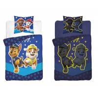 Dětské svítící povlečení Tlapková Patrola - modrá 140x200 cm
