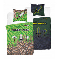 Dětské svítící povlečení Minecraft Game over 140x200 cm