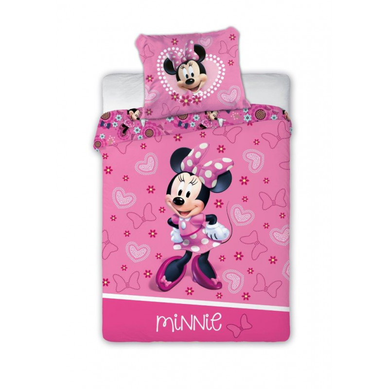 Dětské povlečení Myška Minnie se srdíčky 135x100 cm Dětské povlečení Myška Minnie se srdíčky 135x100 cm