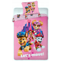 Dětské povlečení Paw Patrol the Movie - růžová 140x200 cm