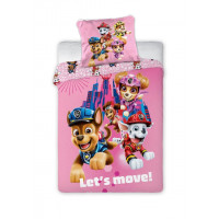 Dětské povlečení Paw Patrol the Movie - růžová 135x100 cm