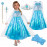 Dětský kostým ELSA s flitry a doplňky 110-116 M