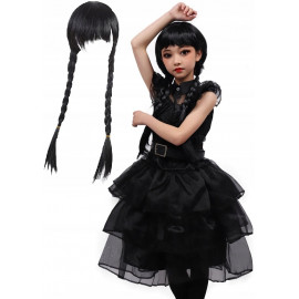 Dětský kostým Wednesday s parukou 98-110 S