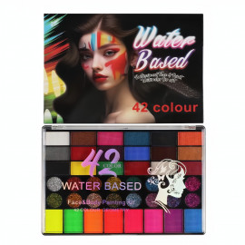 Velká dětská karnevalová sada barev na obličej a tělo 42ks