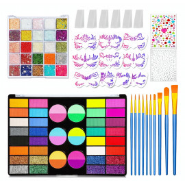 Maxi sada barev na tělo a obličej s doplňky Glamour 98ks