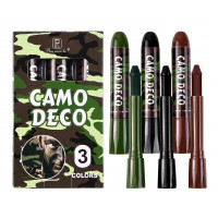 Sada maskovacích barev na obličej a tělo Camouflage 3ks