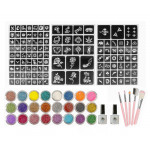 Sada tetování Glitter 24ks