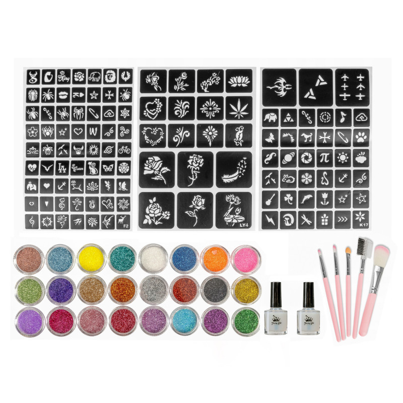 Sada tetování Glitter 24ks