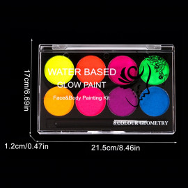 Dětská sada barev na obličej a tělo neonová 8ks