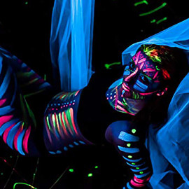 Dětská sada barev na obličej a tělo neonová 8ks