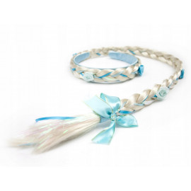 Dětský kostým ELSA s copánkem 98-104 S