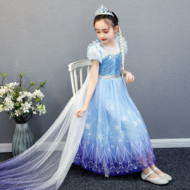Dětský kostým Třpytivá ELSA s doplňky 122-128 L
