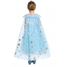 Dětský kostým ELSA snow s vlečkou a doplňky 134-146 XL