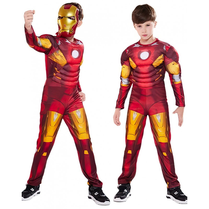 Dětský kostým Svalnatý Iron man s maskou 122-134 L