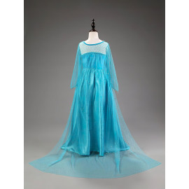 Dětský kostým ELSA premium s vlečkou a doplňky 110-116 M