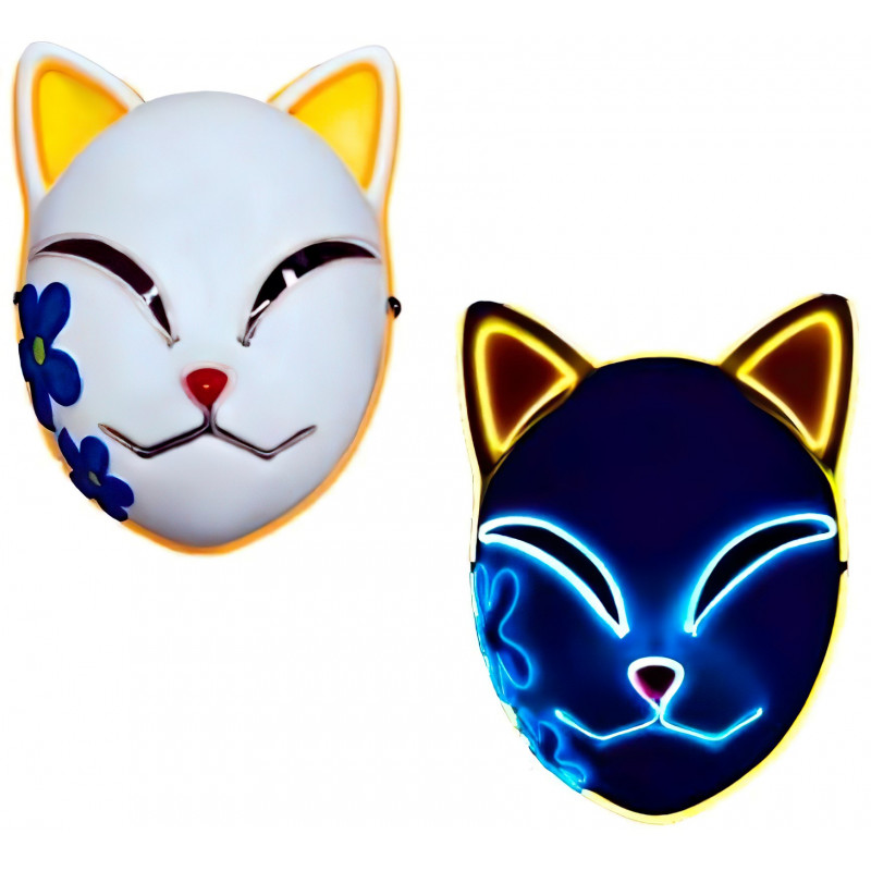 Kočka manga anime svítící maska