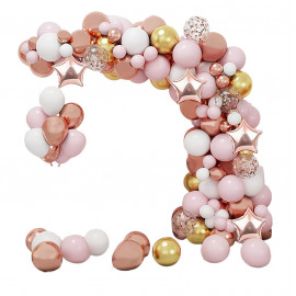 Velká sada balónků na girlandu růžovo-zlatá 117 ks Velká sada balónků na girlandu růžovo-zlatá 117 ks