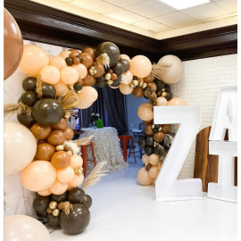 Velká sada balónků na girlandu béžovo-hnědá 112 ks Velká sada balónků na girlandu béžovo-hnědá 112 ks