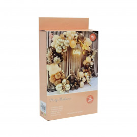 Velká sada balónků na girlandu béžovo-hnědá 112 ks Velká sada balónků na girlandu béžovo-hnědá 112 ks