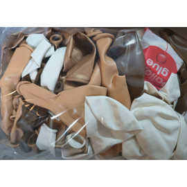 Velká sada balónků na girlandu hnědo-bílá 94 ks