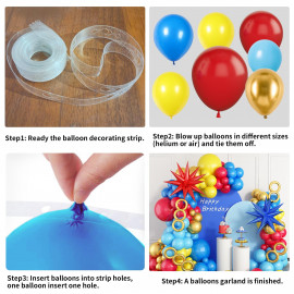 Velká sada balónků na girlandu Chain Star 70ks