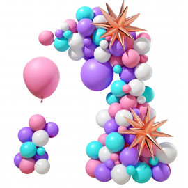 Velká sada balónků na girlandu Beauty Pink 70ks