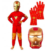 Dětský kostým Iron man s maskou a rukavicemi 98-110 S